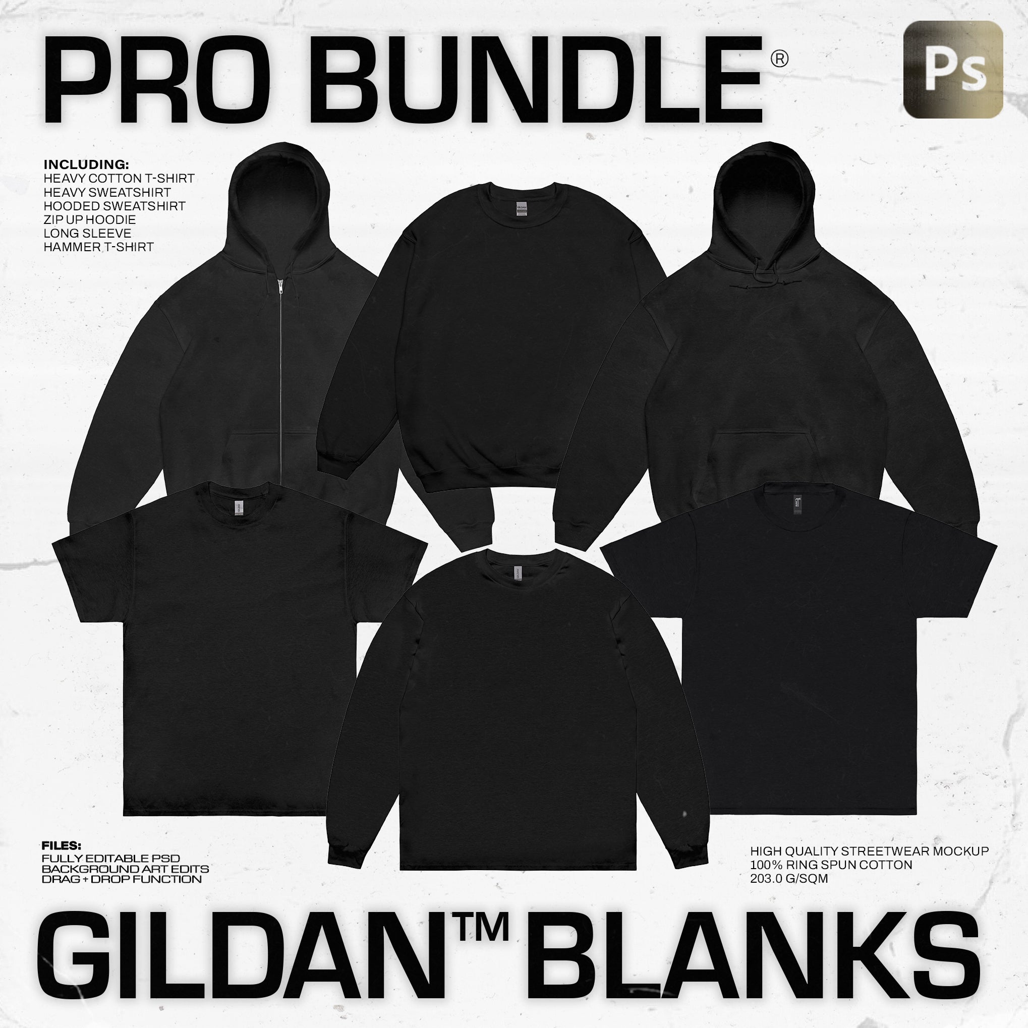 Gildan™ Streetwear Mock-up - Pro Bundle