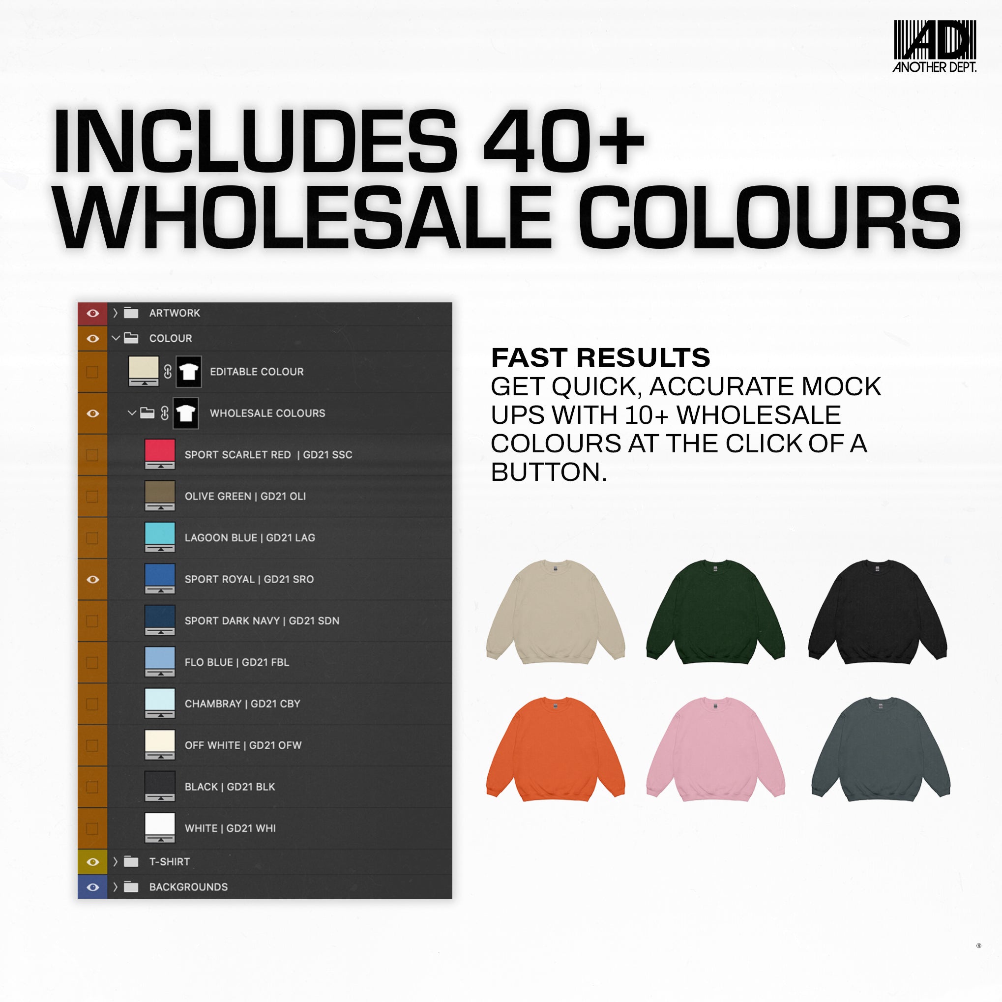 Gildan Heavy Blend™ Sweatshirt Mock-up PSD document download