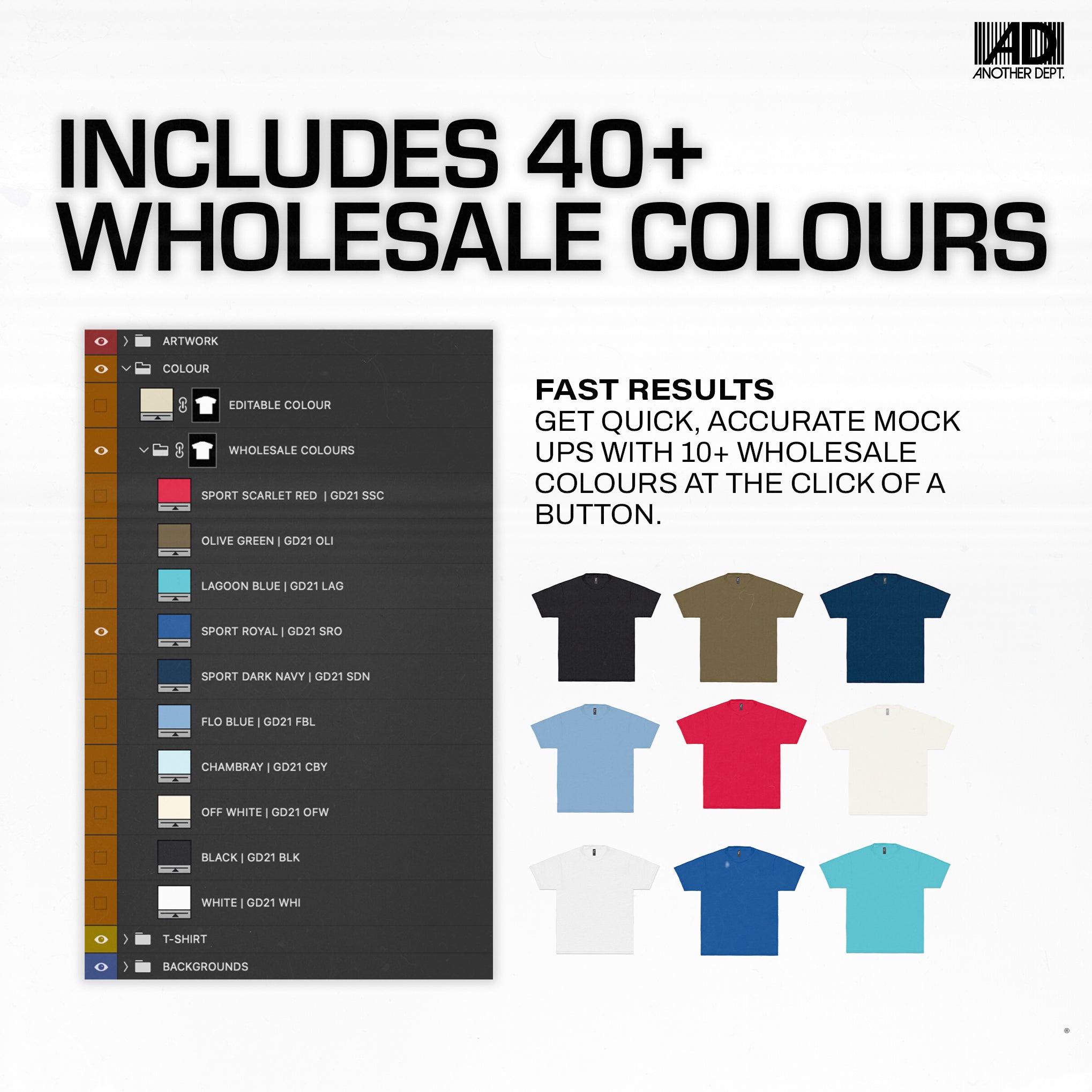 Gildan Heavy Cotton T-Shirt Mock-up PSD document template download
