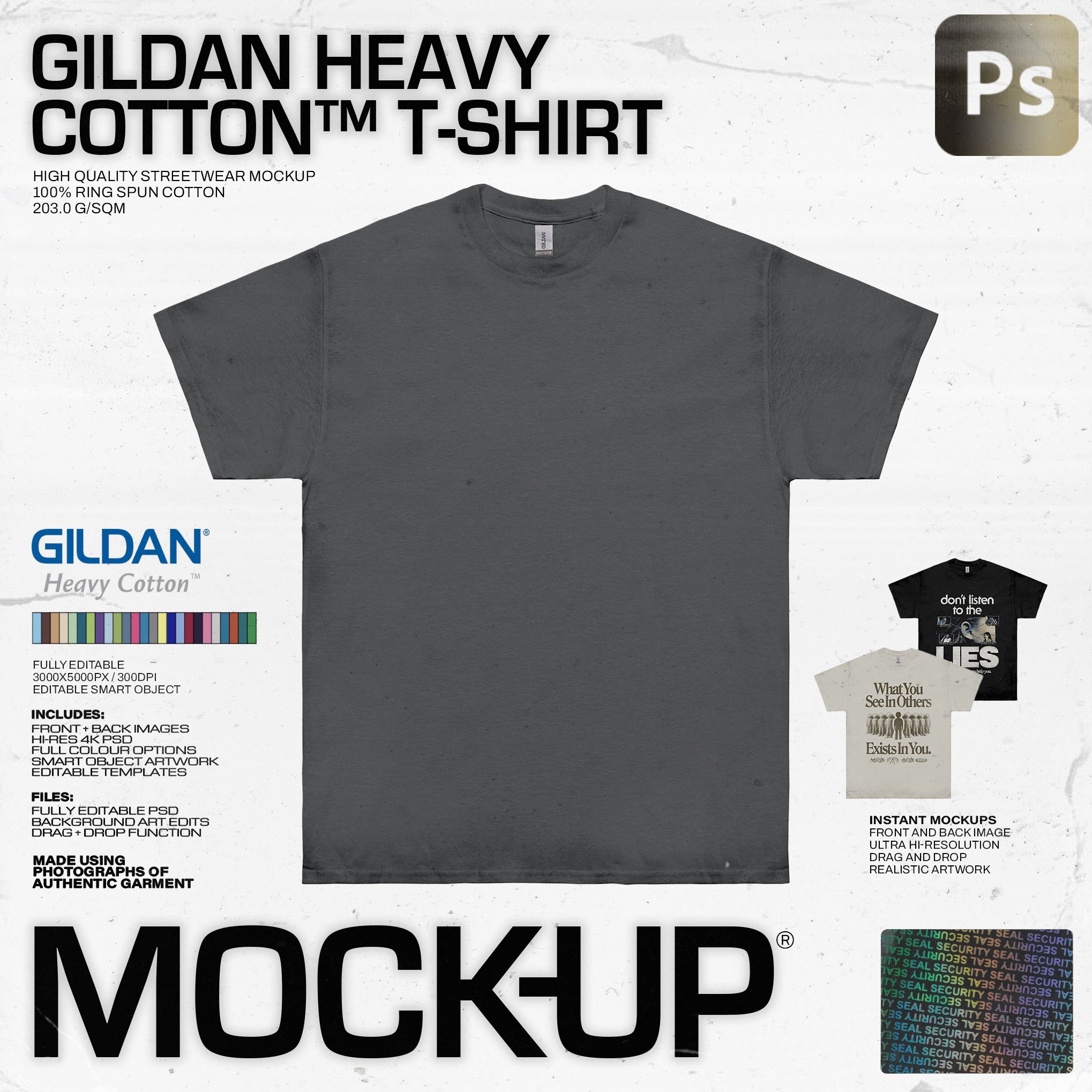 Gildan Heavy Cotton T-Shirt Mock-up