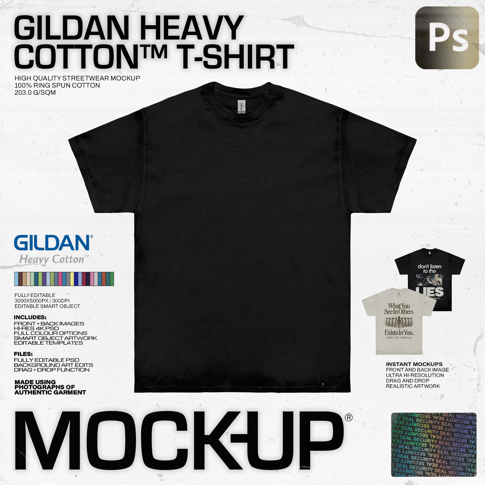 Gildan Heavy Cotton T-Shirt Mock-up