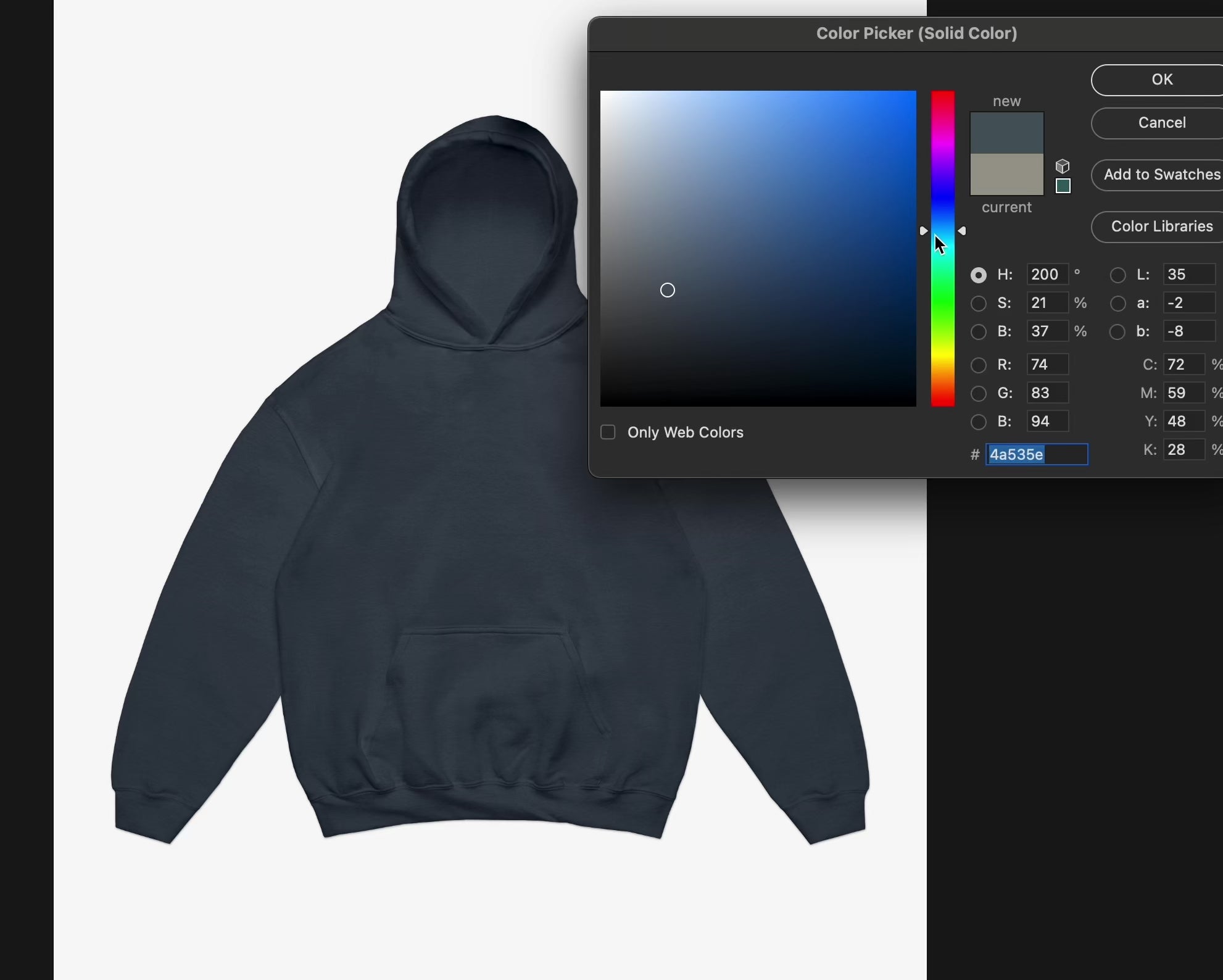 Gildan Heavy Blend™ Hooded Sweatshirt Mock-up PSD document download