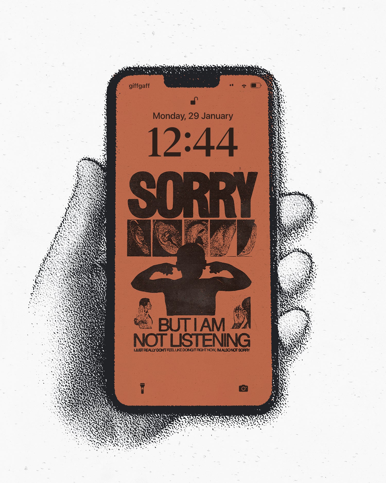 Sorry Not Listening - Wallpaper